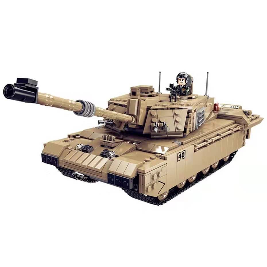 Đồ chơi Lắp ghép Mô hình  Military Army Challenger Ii Main Battle Tank Xếp hình Xe Tăng Chiến Đấu Quân Sự Ii 06033