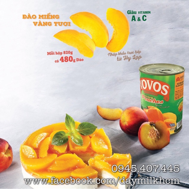 Đào Ngâm Sirô - Yellow Peaches Slices in Syrup 420gr