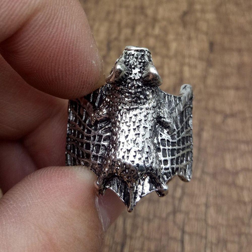 Nhẫn Đeo Tay Hóa Trang Hình Dơi Phong Cách Gothic Cổ Điển Cho Cặp Đôi