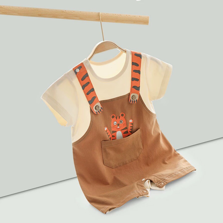 Body Yếm cho bé chất Thun lạnh siêu mát, bodysuit cho bé, body đùi cho bé cộc tay mẫu quần áo sơ sinh từ 0-12M