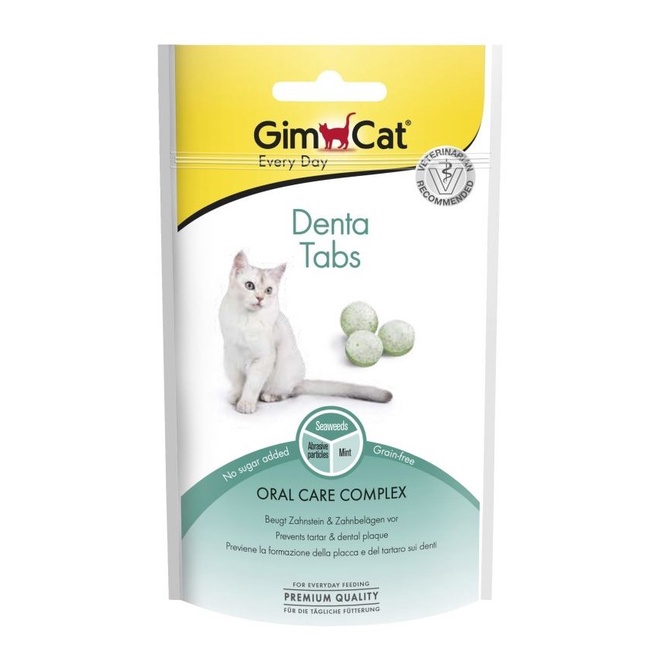 VIÊN GIMCAT DENTA-TABS HỖ TRỢ MẢNG BÁM RĂNG CHO MÈO 40G