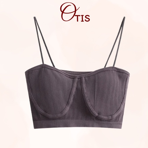 Áo Ngực Bra Hai Dây Chất Cotton Gân Tăm Viền Nổi Sexy OTIS 1821