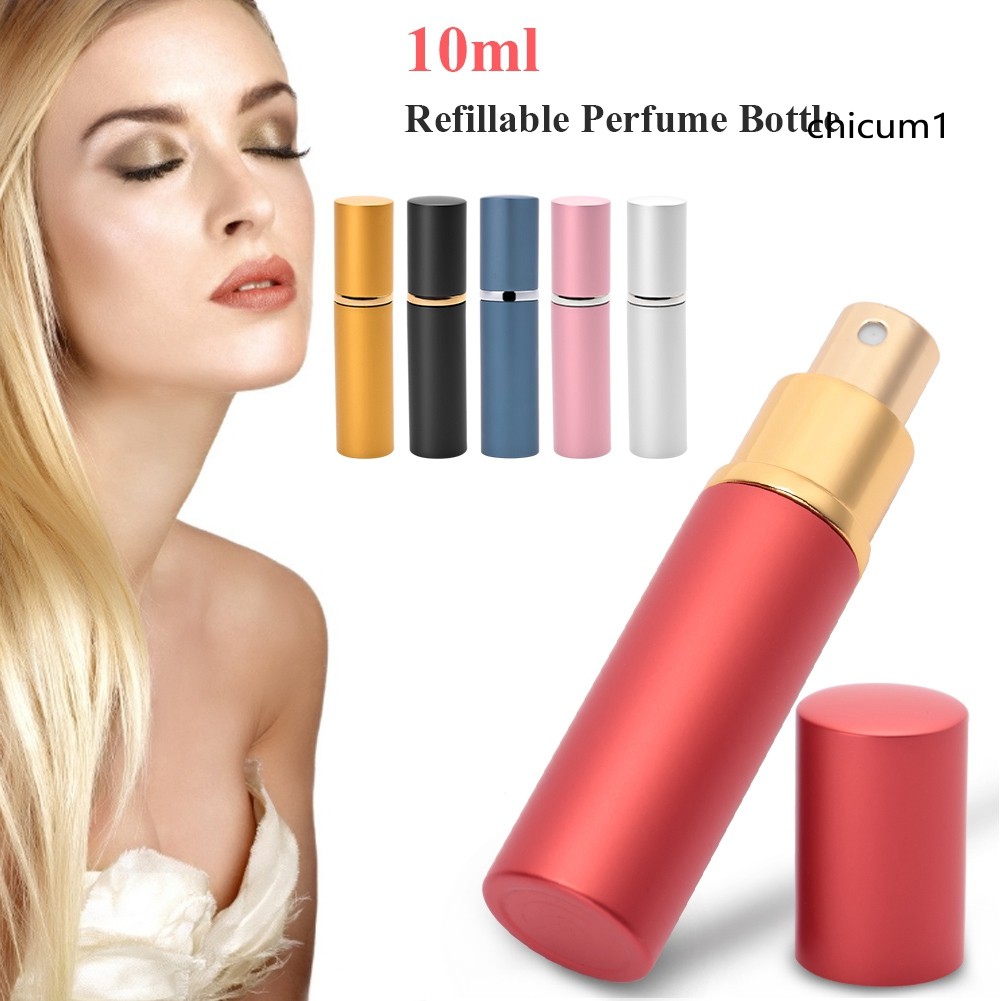 [Hàng mới về] Chai Xịt Nhôm Rỗng 10ml Dùng Để Chiết Nước Hoa Mang Theo Khi Đi Du Lịch