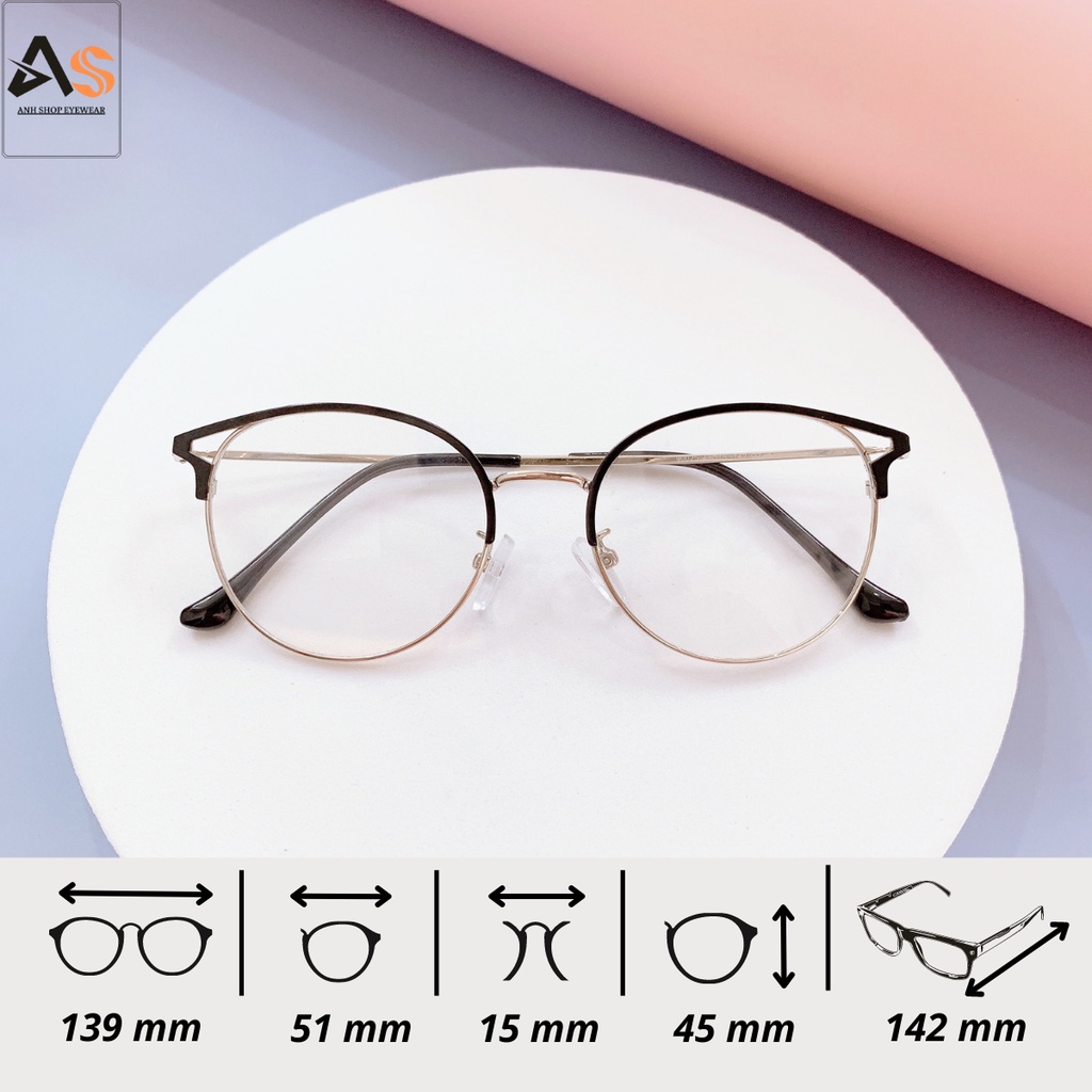 Kính mắt mèo kim loại kiểu dáng thời trang nữ giới 90025