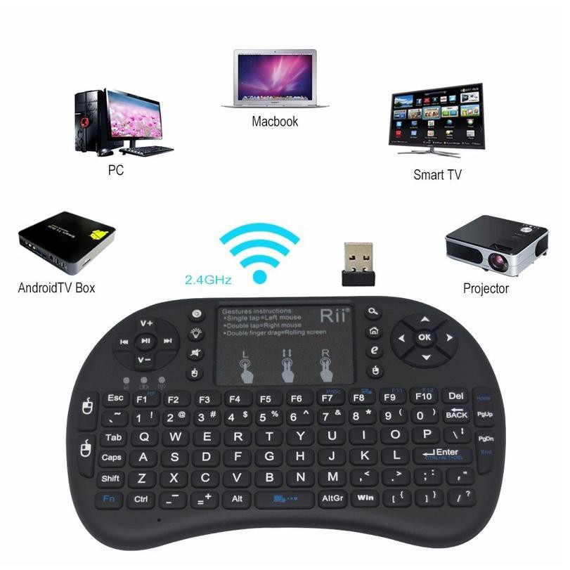 Bàn phím không dây mini keyboard kiêm chuột cảm ứng đa năngchuột máy tính