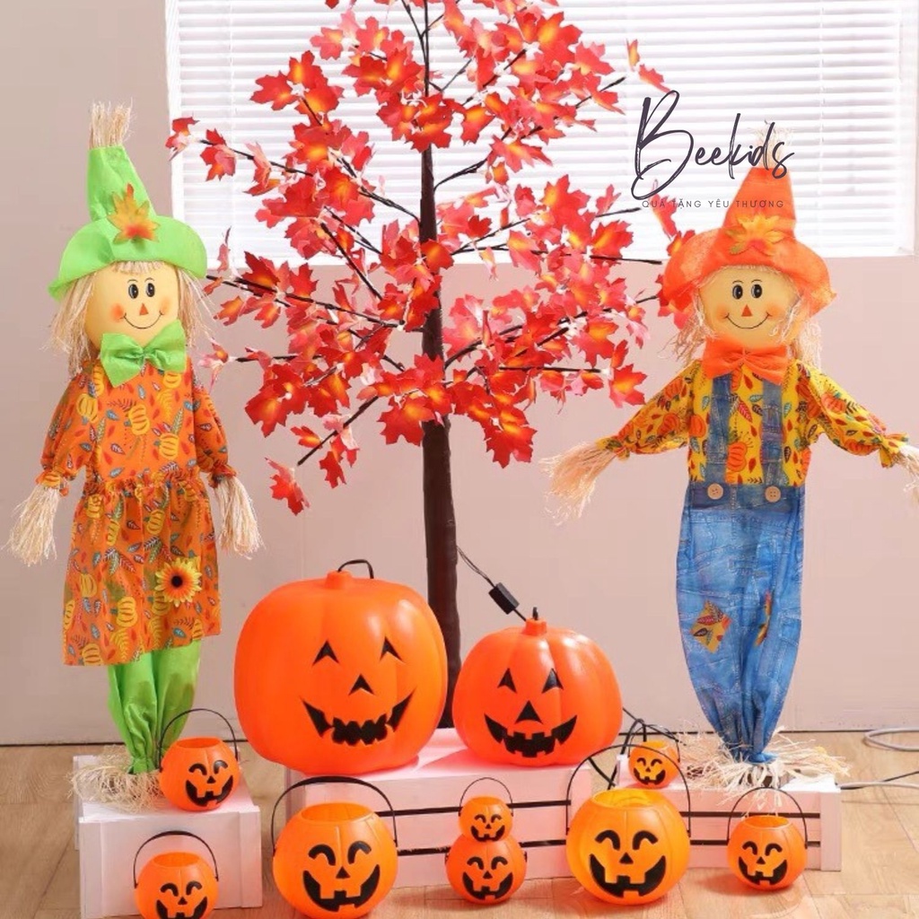 Đèn Halloween - Lồng đèn bí ngô Halloween - Có đèn, nhạc - Đèn lồng bí ngô Halloween  BEEKIDS