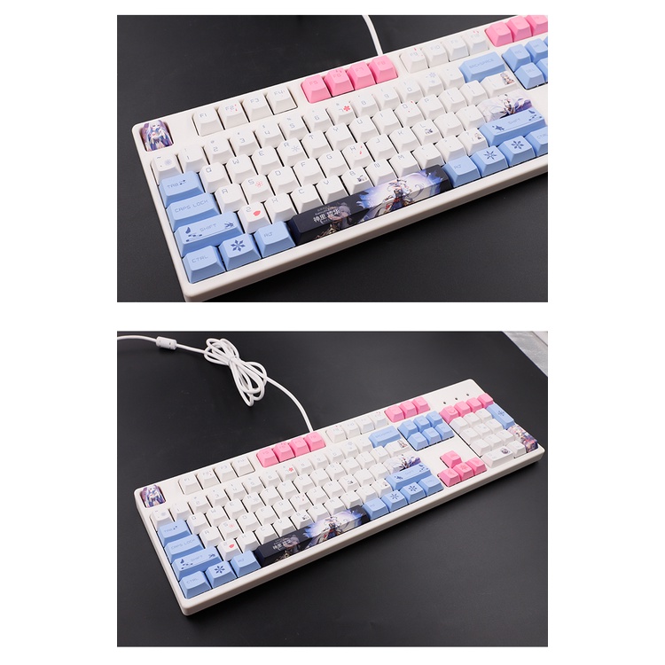 [GIAO NHANH] Keycap genshin impact Hutao Ayaka Raiden 136 phím thick PBT in dyesub 5mặt anime cherry profile layout phím