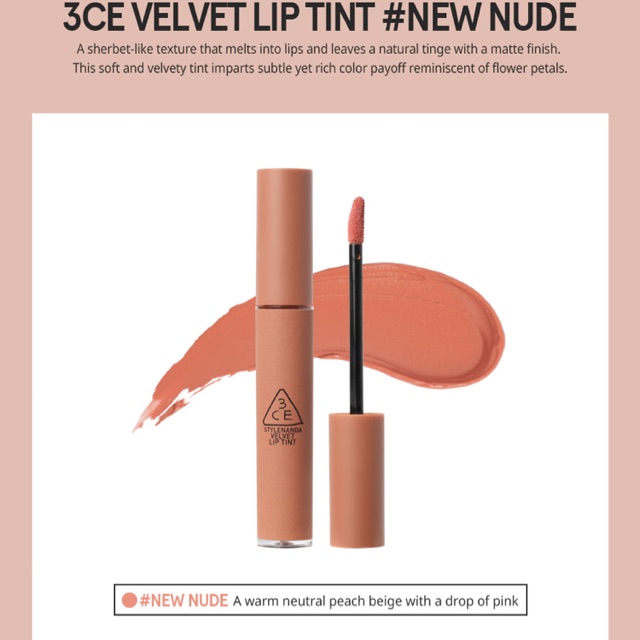 Combo 2 thỏi son 3ce siêu lì velvet lip tint new nude and private ( cam nude và đỏ lạnh)