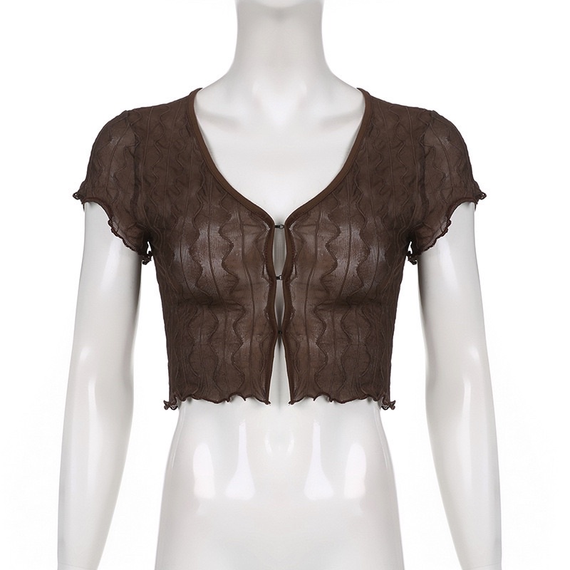Áo Voan Lưới Xuyên Thấu Croptop Siêu Sexy Độc Lạ
