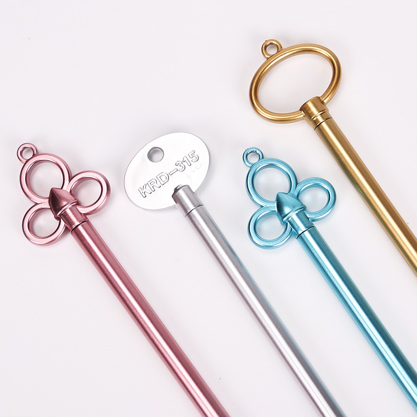 Bút bi mực đen ngòi 0.38mm thiết kế kiểu chìa khóa sáng tạo