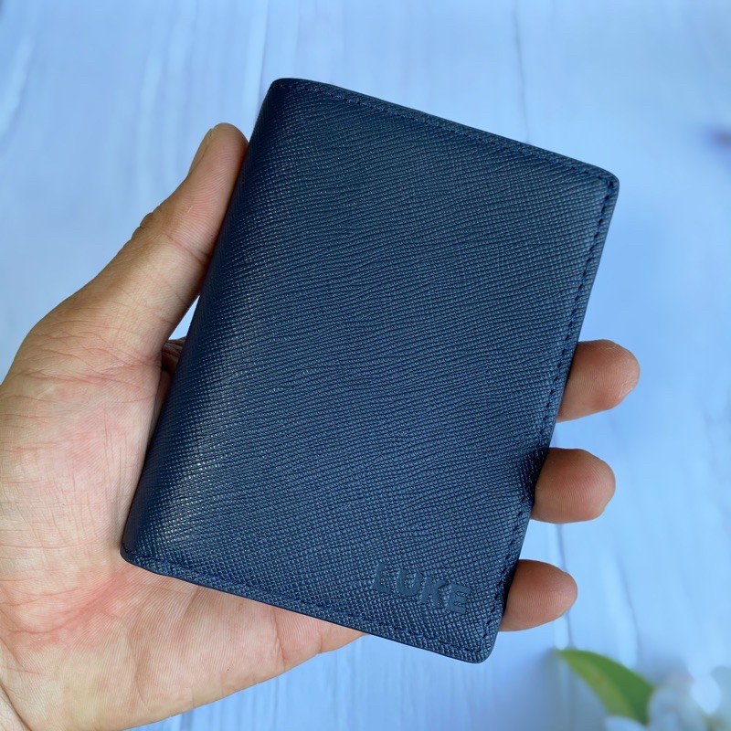 [DA THẬT]  Vi nam, ví da Safiano nhập khẩu  kiểu dang nhỏ gọn Luke