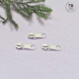 Set 10 chiếc | Đầu khóa zip trắng - Dùng cho khoá túi, khoá quần
