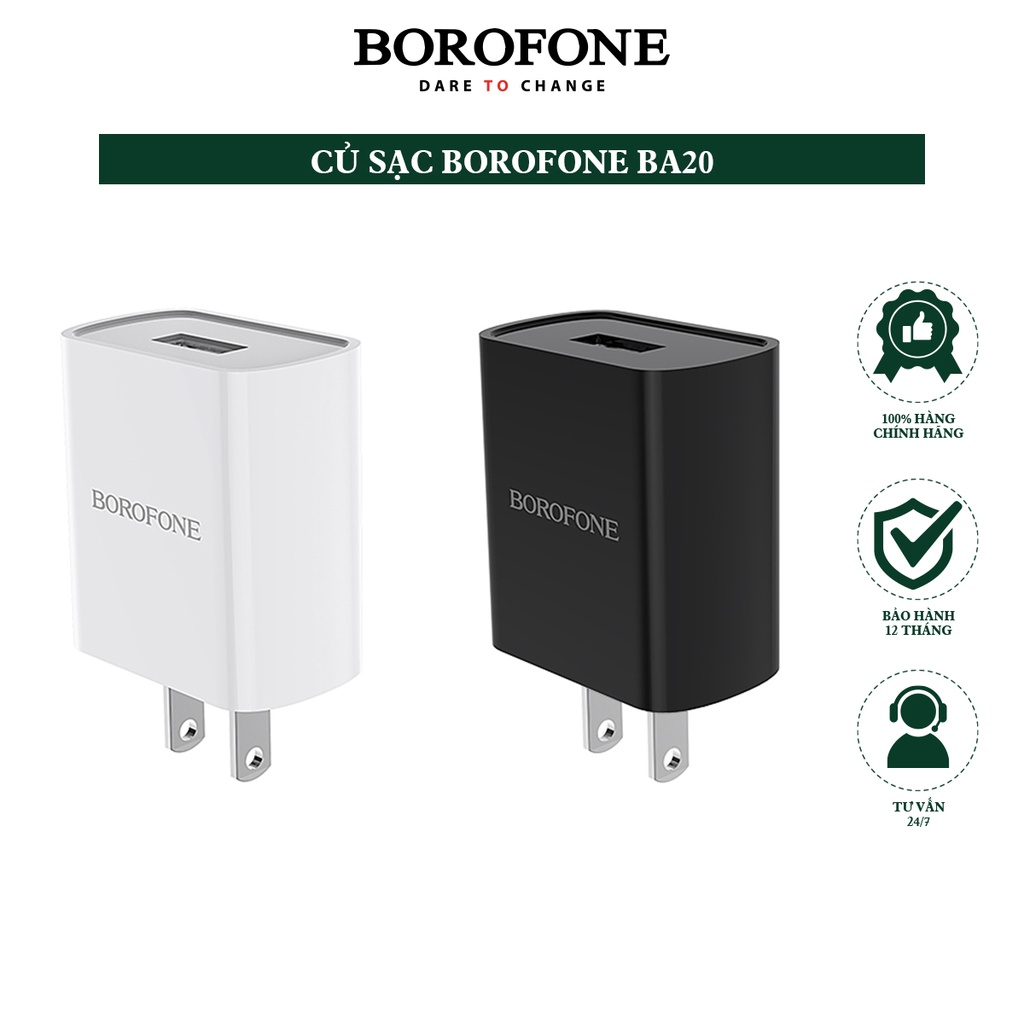 Củ sạc thông minh một cổng Borofone BA20 - AK Mobile