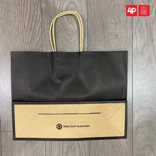 10 TÚI KRAFT ĐEN 32X24X11CM [ NGANGxCAOxHÔNG ] - HỎA TỐC