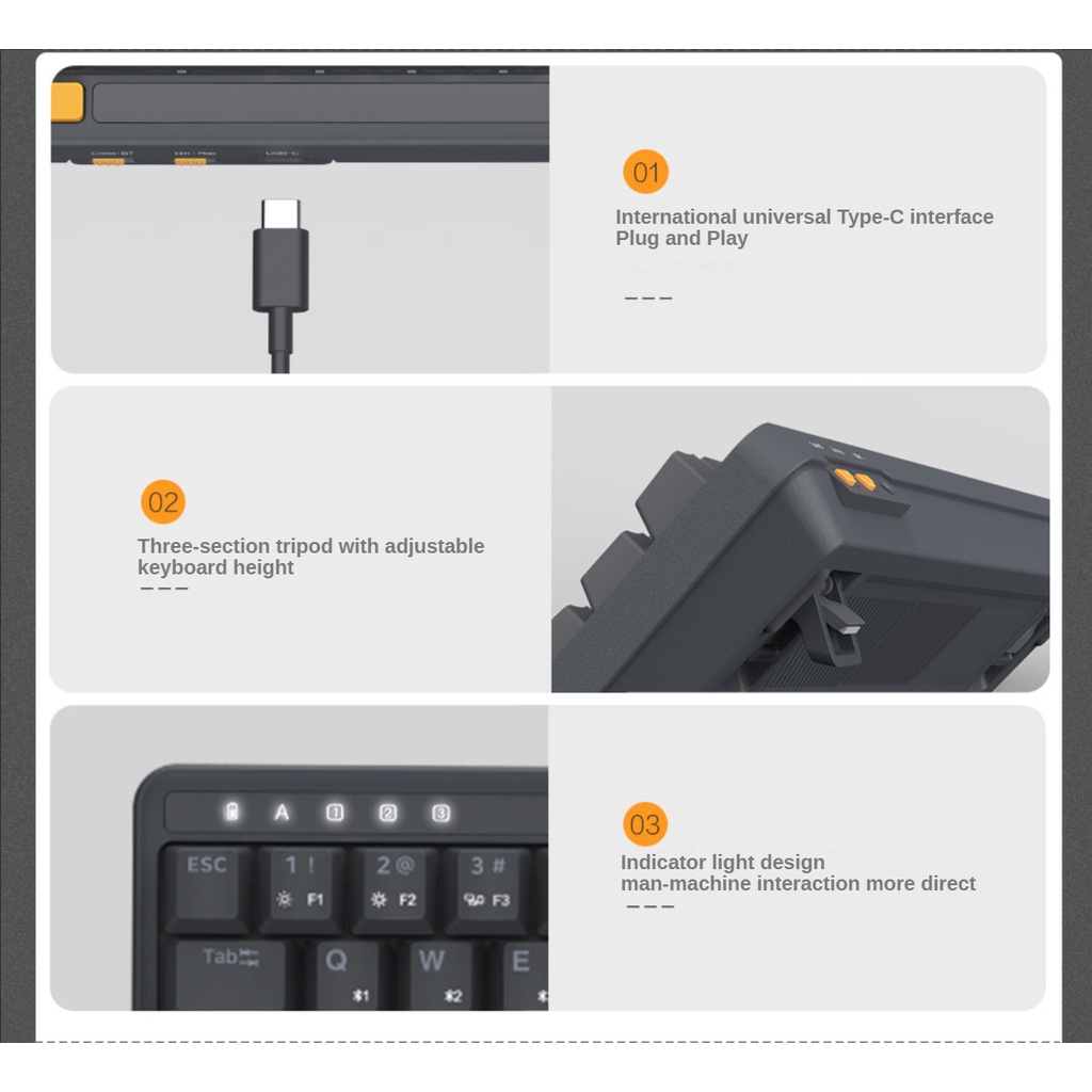 Bàn Phím Không Dây Xiaomi MIIIW POP series Hai Chế Độ Kết Nối bluetooth 68 Phím Z680C