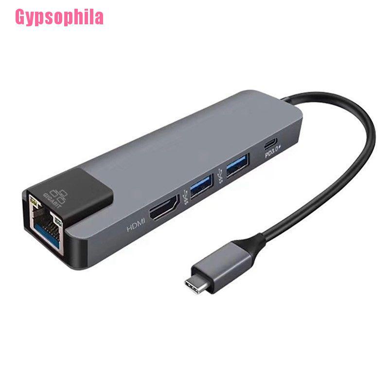 Bộ Chuyển Đổi Hub Hdmi 4k Usb C Sang Gigabit Ethernet Rj45 Lan 5 Trong 1