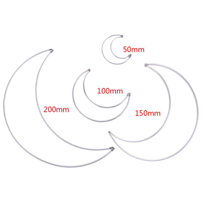 Khung kim loại dùng để tự làm dreamcatcher hình mặt trăng