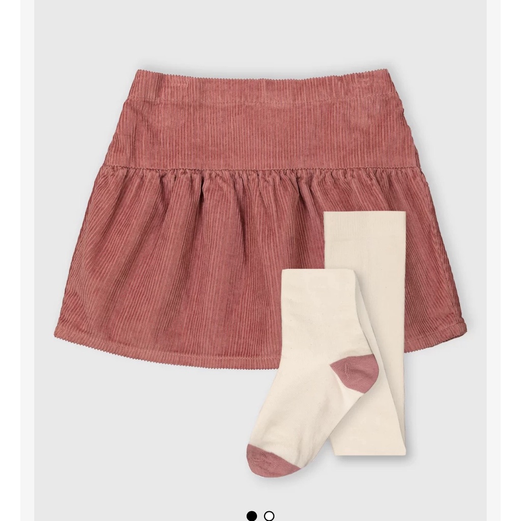 Set chân váy nhung và quần tất bé gái TU
