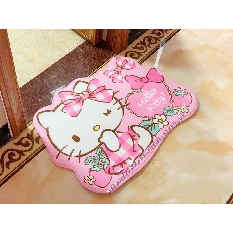 Thảm mềm mịn Doremon Doraemon Hello Kitty