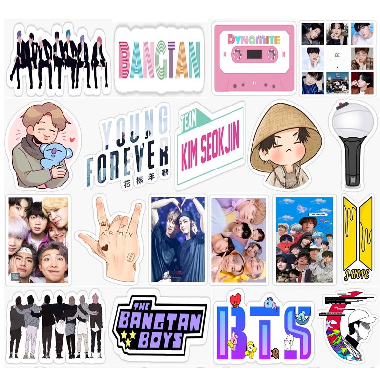 Set 10 sticker dán ảnh nhóm BTS
