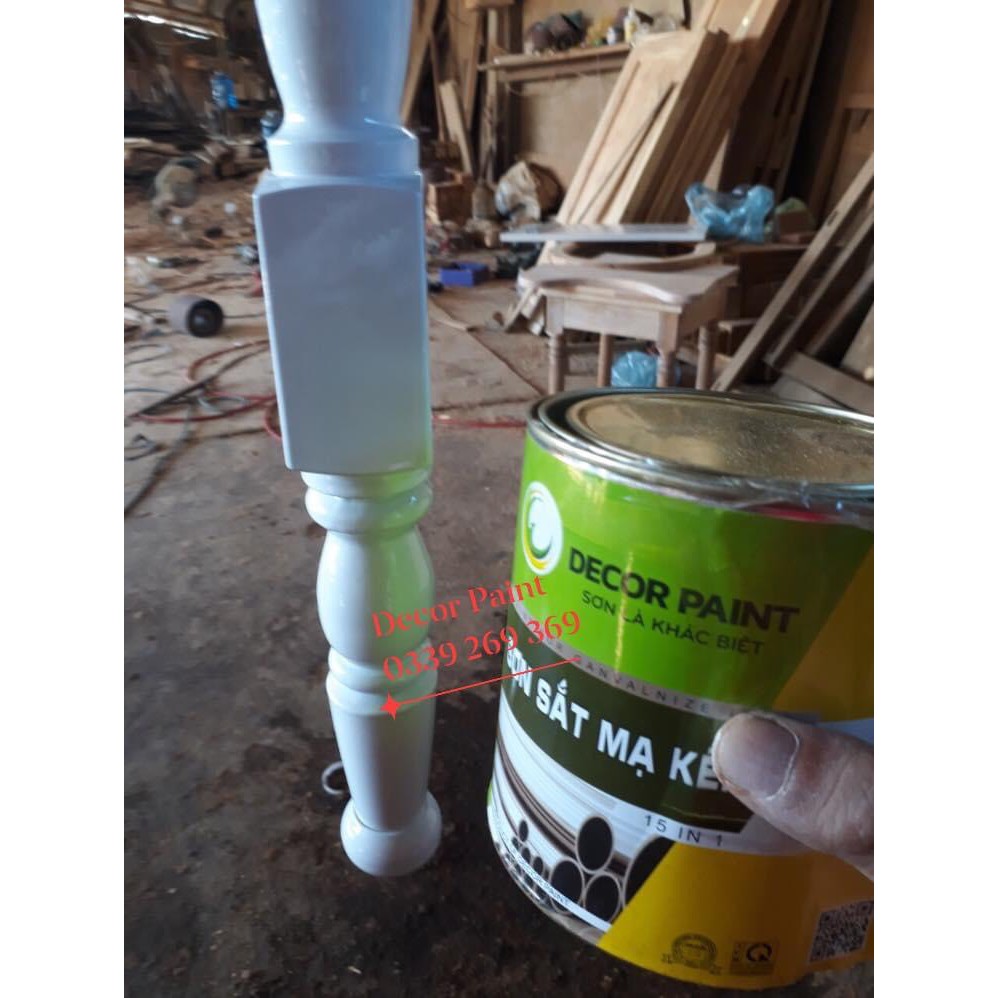 Sơn men sứ màu trắng bóng