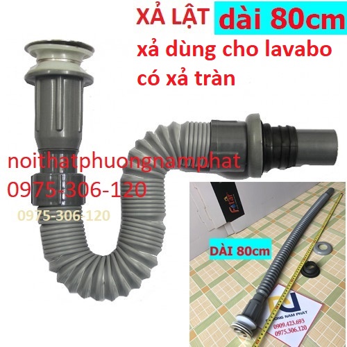 {XẢ CÓ CHỐNG HÔI CHT} Ống Xả Xiphong Lavabo Bồn Rửa Mặt XẢ RUỘT GÀ DỄ LẮP ĐẶT kéo dài được XẢ XẬT Xám