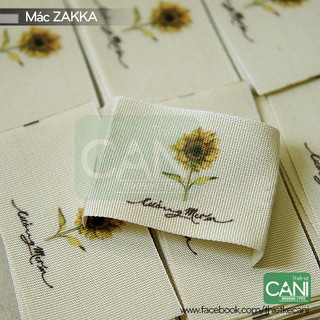 100 cái Mác quần áo In theo yêu cầu Nhãn cotton (khổ 2,5 - 3cm) - Mác vải cotton zakka