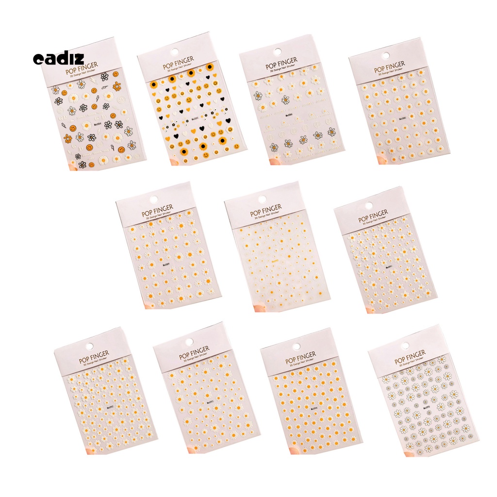 Miếng Dán Trang Trí Móng Tay Họa Tiết Hoa Nhiều Màu Sắc Thời Trang Mùa Hè Dành Cho Nữ