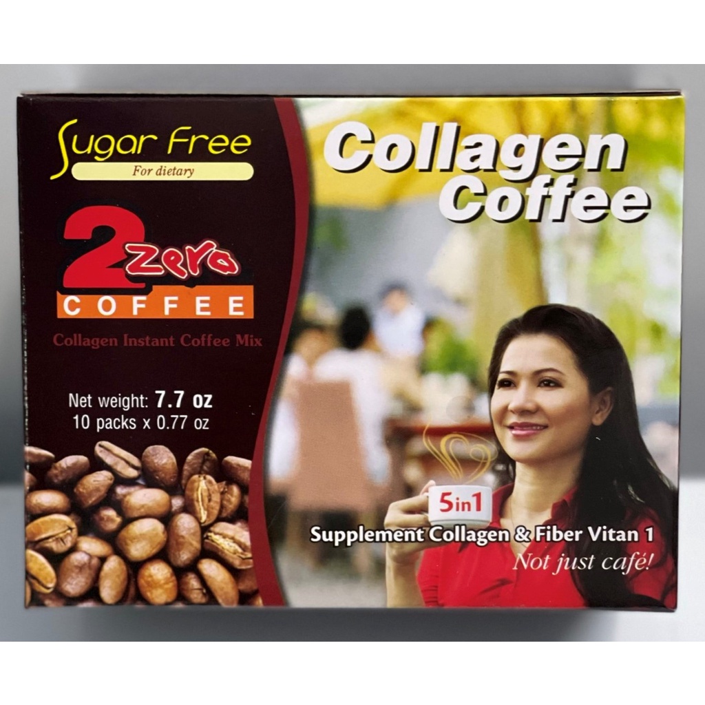 Cà phê sữa hòa tan Collagen 5in 1 dành cho người kiêng đường