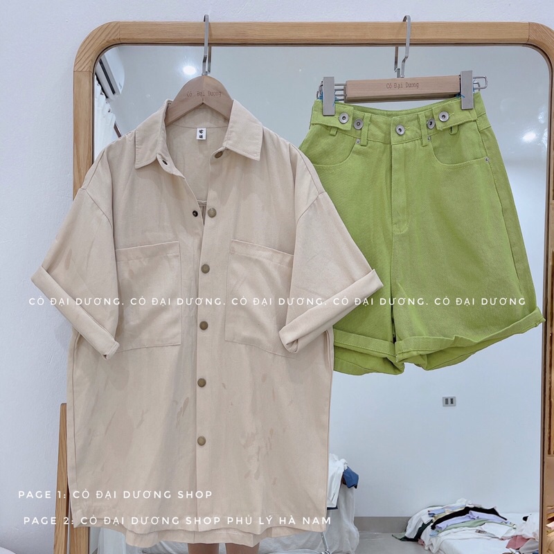 quần ngố xanh cốm 22138