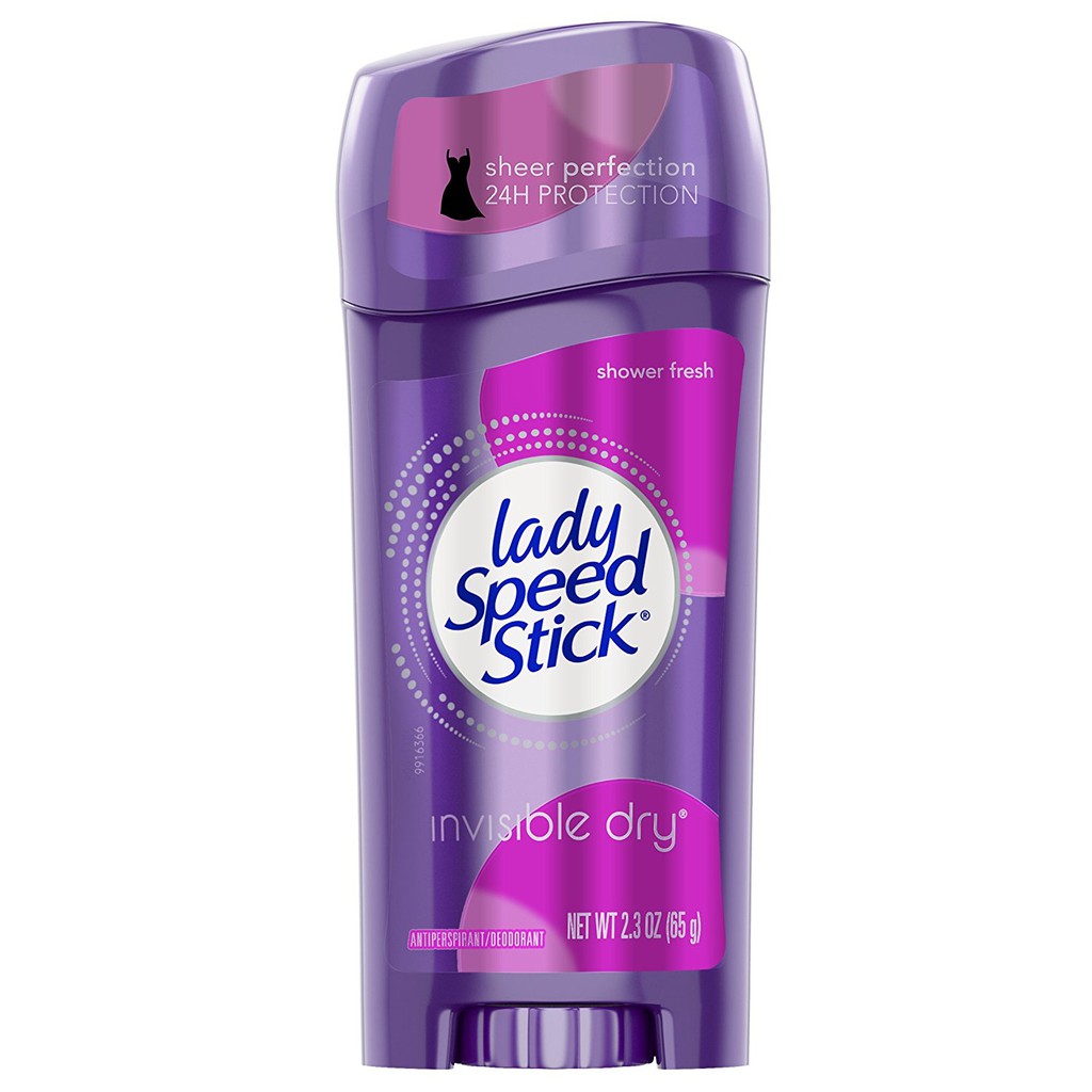Lăn khử mùi nữ dạng sáp Lady Speed Stick Invisible Dry Power Antiperspirant/Deodorant Showder Fresh 65g (Mỹ)