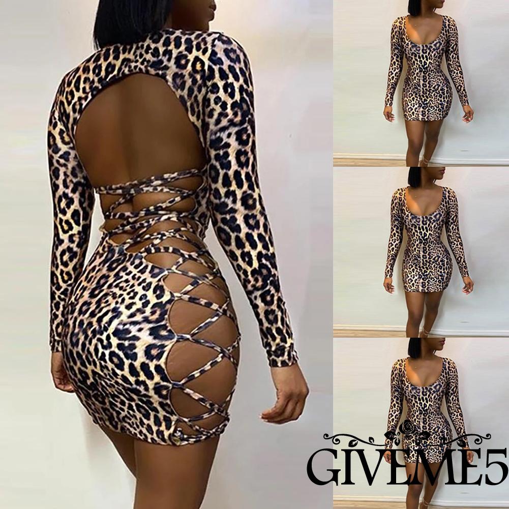 Đầm Hai Dây Ôm Dáng Họa Tiết Da Báo Quyến Rũ Dành Cho Nữ