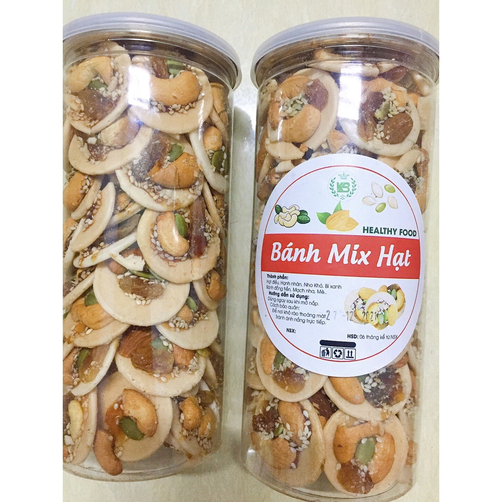 Bánh Đồng Tiền Mix Hạt Giàu Dinh Dưỡng Siêu Ngon 500g