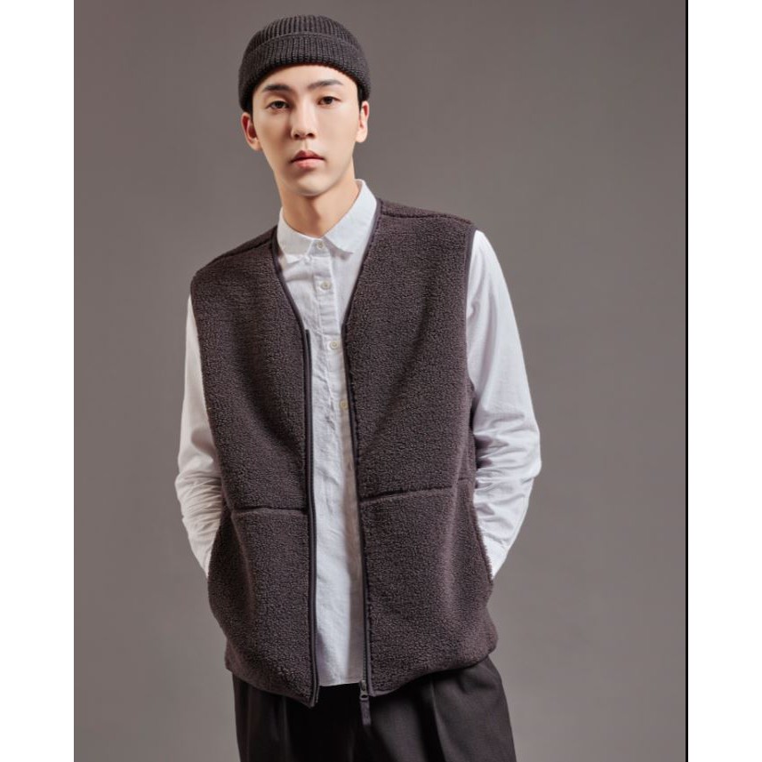 Áo khoác gile lông cừu Nam Bigsize - Hàng xuất dư