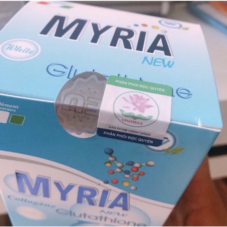 Viên Uống Trắng Da MYRIA - Viên Uống Glutathione 1000mg, Collagen, Vitamin C Nhập Khẩu Pháp