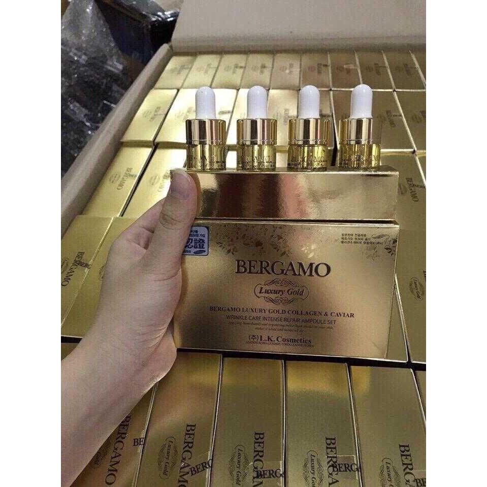 Serum BERGAMO GOLD Vàng Tái Tạo Da Mờ Nếp Nhăn 13ml KOREA