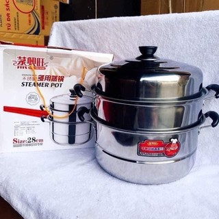 Nồi hấp inox 3 tầng