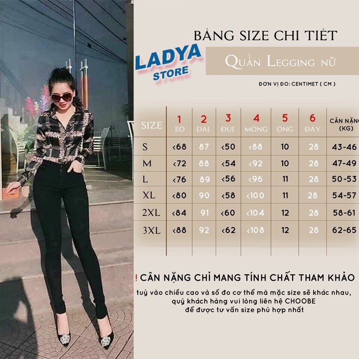 Quần legging khóa chất umi mặc tôn dáng siêu xinh thời trang LADYA STORE