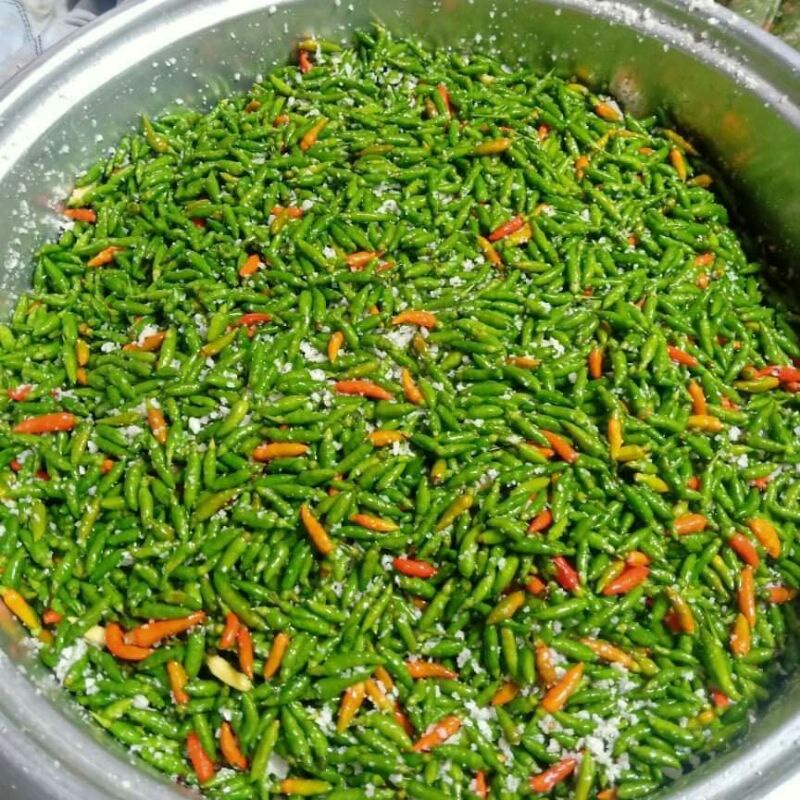 Ớt thóc xanh sóc muối