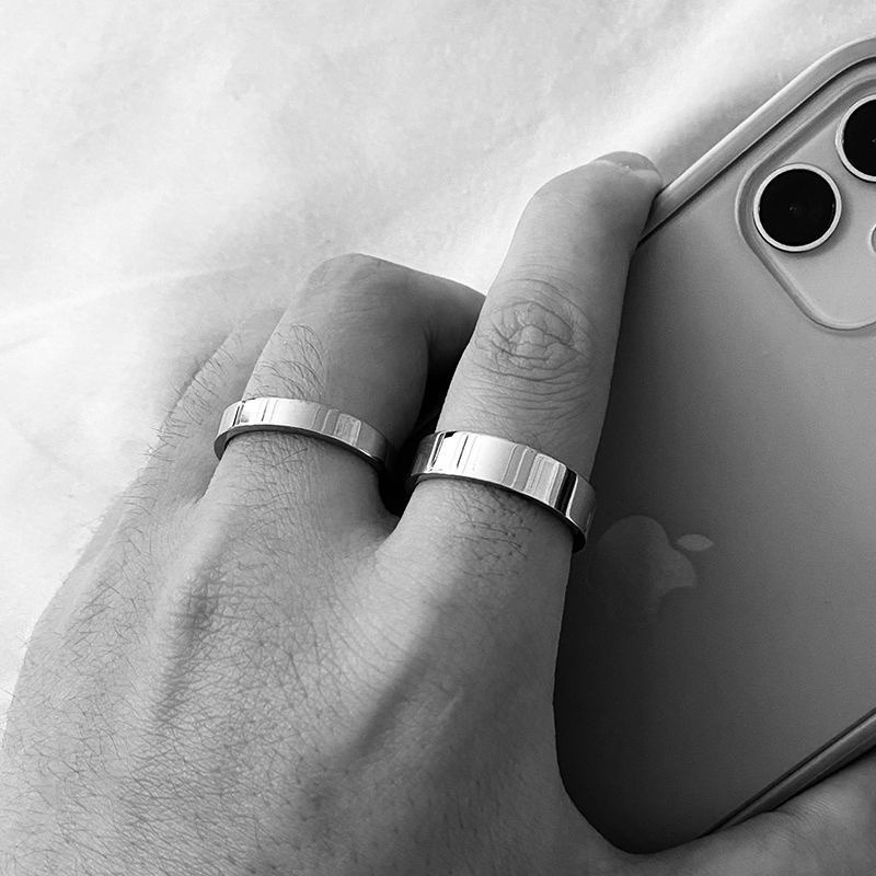 Nhẫn Thép Không Gỉ Thiết Kế Đơn Giản Cho Nam Và Nữ