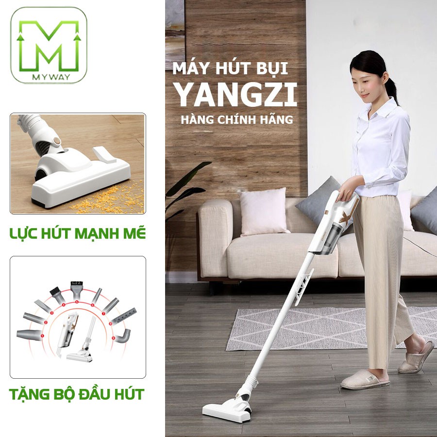 Máy hút bụi cầm tay Yangzi - Máy hút bụi gia đình nhập khẩu chính hãng bảo hành 12 tháng, tiện lợi lực hút khỏe 14000Pa