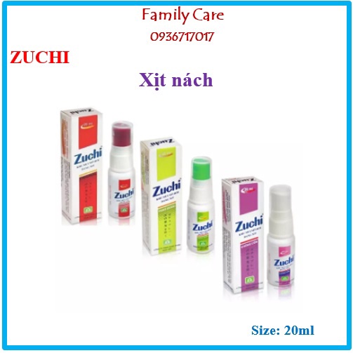 [Rẻ vô địch] Combo 10 chai Zuchi - xịt nách 20ml