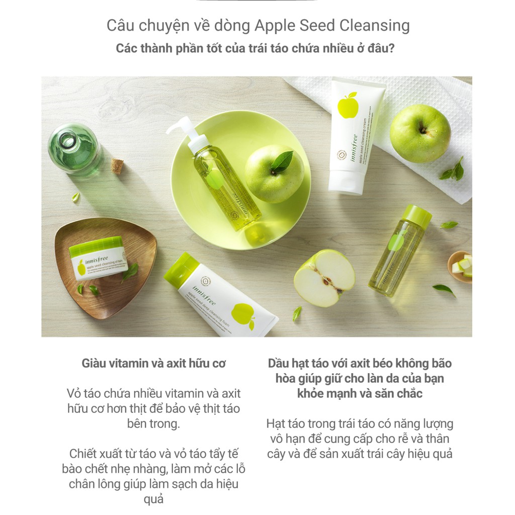 [Mã FMCGMALL -8% đơn 250K] Dầu tẩy trang mắt và môi innisfree Apple Seed Lip & Eye Makeup Remover 100ml | BigBuy360 - bigbuy360.vn