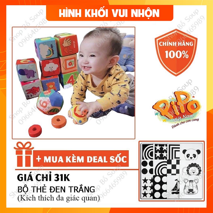 Khối Vải Vui Nhộn, Bộ Khối Hình Kỳ Diệu, Đồ Chơi Bằng Vải