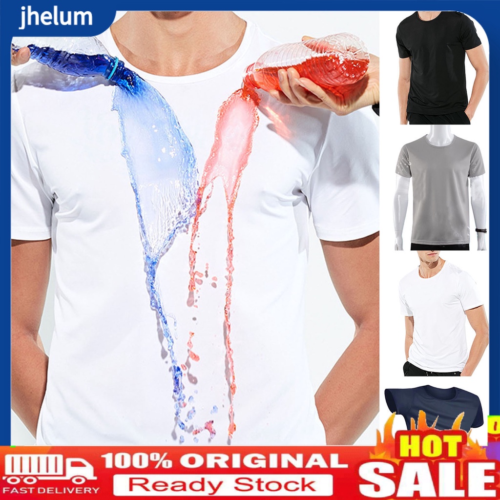 Áo Sơ Mi Thể Thao Màu Trơn Chống Thấm Nước Nhanh Khô Thời Trang Cho Nam