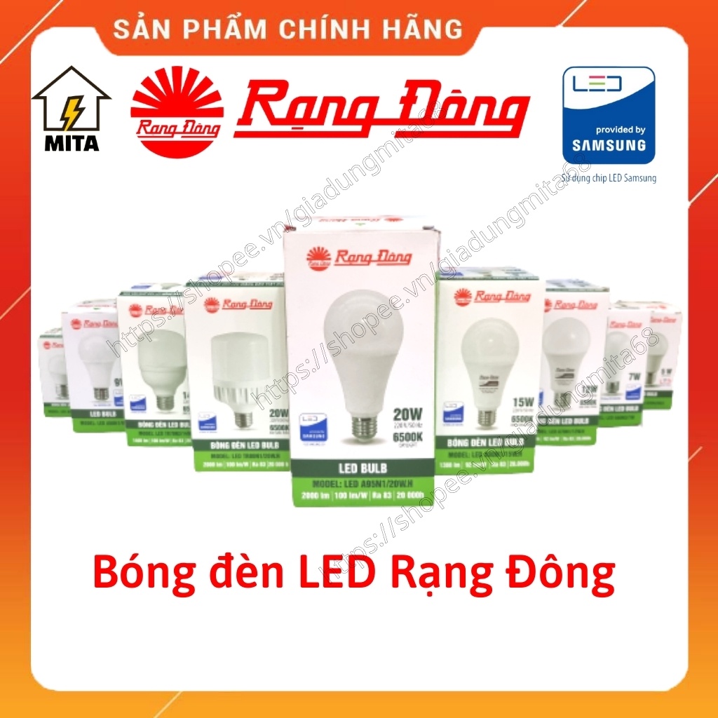 Bóng LED Rạng Đông, ChipLED SAMSUNG, 3W, 5W, 7W, 9W, 12W, 15W, 20W - MITA