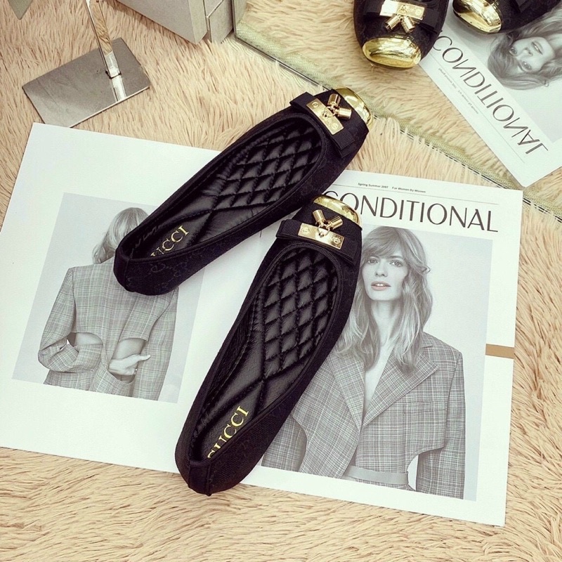 Giày Búp Bê Khoá Lắc Siêu Sang Chảnh Êm Xịn