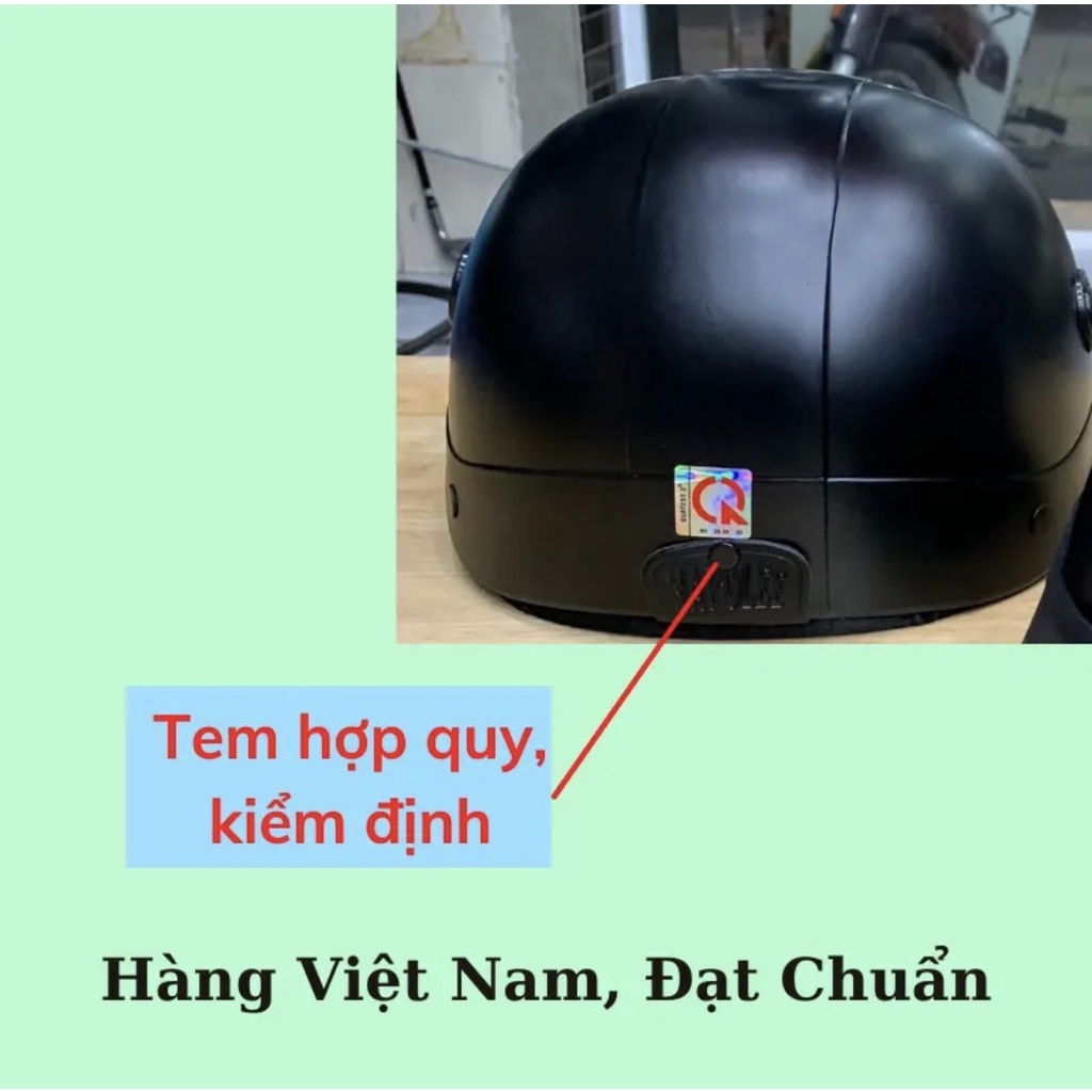 Mũ Bảo Hiểm 1/2 Nhiều Màu Tem Siêu Hot