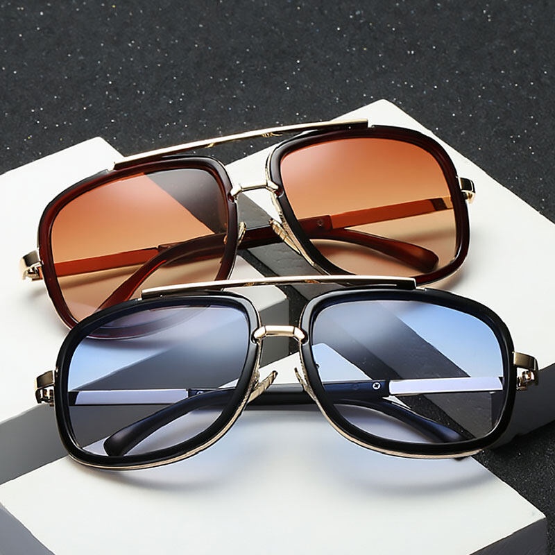 Kính Mát Gọng Kim Loại Tròng HD Thiết Kế Đơn Giản Thời Trang