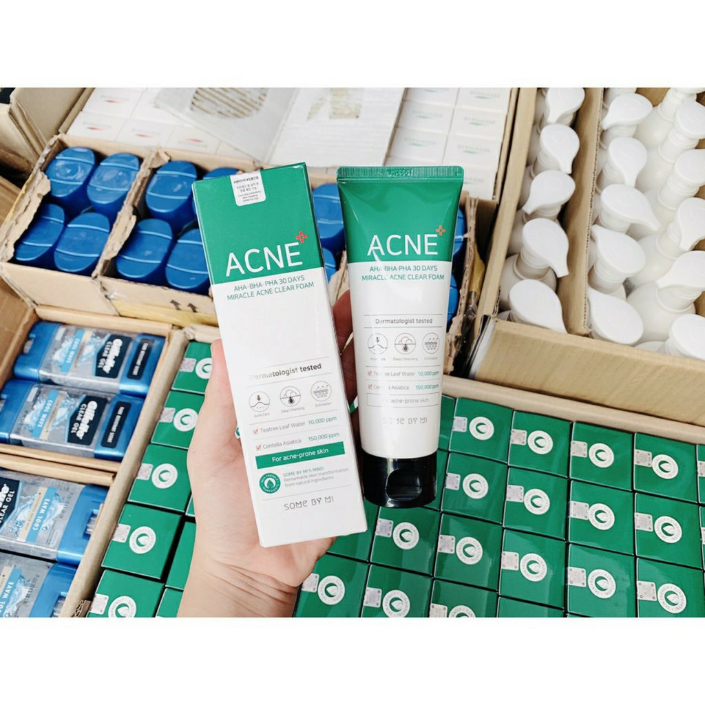 Sữa Rửa Mặt Some By Mi AHA-BHA-PHA 30 Day Miracle Acne Clear Foam|CHÍNH HÃNG| | BigBuy360 - bigbuy360.vn